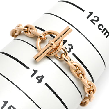 エルメス HERMES シェーヌダンクル TPM ローズゴールド K18PG ブレスレット ピンクゴールド 22コマ 18K 750 PG