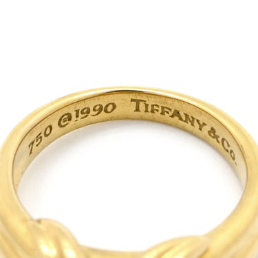 ティファニー Tiffany & Co シグネチャー イエローゴールド K18YG リング 指輪 750 18K 18金 YG 7.5号