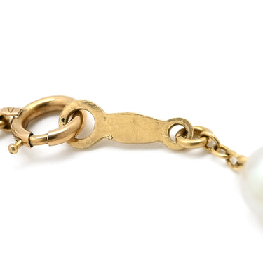 ミキモト MIKIMOTO パール ブレスレット イエローゴールド K14YG パール ブレスレット MIKIMOTO ステーションブレス 真珠 14K 14金 585