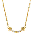 ティファニー Tiffany & Co Tスマイル ミニ ダイヤペンダント イエローゴールド K18YG ネックレス ダイヤモンド Au750 18K 750 YG Tiffany T smile