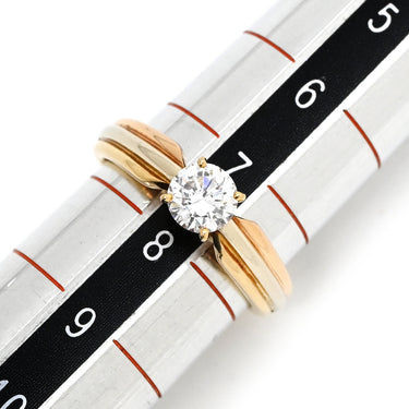 カルティエ Cartier トリニティ ソリテール ダイヤリング ホワイトゴールドXイエローゴールドXピンクゴールド K18WG K18YG K18PG ダイヤモンド #48(JP8) リング 指輪 スリーカラー ラウンドブリリアントカット 7.5号