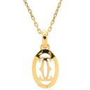 カルティエ Cartier ドゥーブルC ダイヤ B7219300 イエローゴールド K18YG ダイヤモンド ネックレス イエローゴールド 750 K18 18金 YG ダイヤモンド