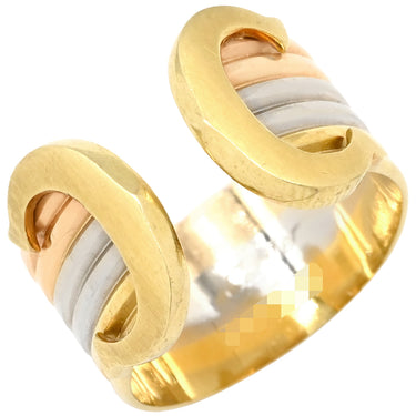 カルティエ Cartier 2Cリング トリニティ イエローゴールドXピンクゴールドXホワイトゴールド K18PG K18YG K18WG #52(JP12) リング 指輪 ドゥーブルC スリーカラー 750 18K 12.5号