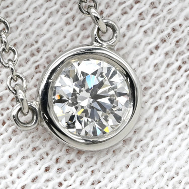 ティファニー Tiffany & Co バイザヤード シングルダイヤモンド ペンダント プラチナシルバー Pt950 ダイヤモンド ネックレス T&Co. 1P 1石 1粒 ソリテール Pt950 エルサペレッティ