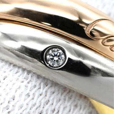 カルティエ Cartier トリニティ クラシック 5Pダイヤ ホワイトゴールド×イエローゴールド×ピンクゴールド K18WG K18YG K18PG ダイヤモンド #48(JP8) リング 指輪 3カラー 3連 18K 750 5石 8号
