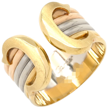 カルティエ Cartier 2Cリング トリニティ イエローゴールドXピンクゴールドXホワイトゴールド K18PG K18YG K18WG #54(JP14) リング 指輪 ドゥーブルC スリーカラー 750 18K 13号