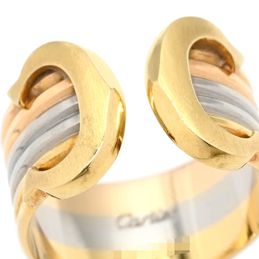 カルティエ Cartier 2Cリング トリニティ イエローゴールドXピンクゴールドXホワイトゴールド K18PG K18YG K18WG #54(JP14) リング 指輪 ドゥーブルC スリーカラー 750 18K 13号