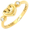 ティファニー Tiffany & Co クローズドハート イエローゴールド K18YG ダイヤモンド リング 指輪 T＆Co. 18K 750 YG エルサ ペレッティ 2石 2粒 ダイヤモンド 8.5号