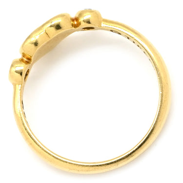 ティファニー Tiffany & Co クローズドハート イエローゴールド K18YG ダイヤモンド リング 指輪 T＆Co. 18K 750 YG エルサ ペレッティ 2石 2粒 ダイヤモンド 8.5号