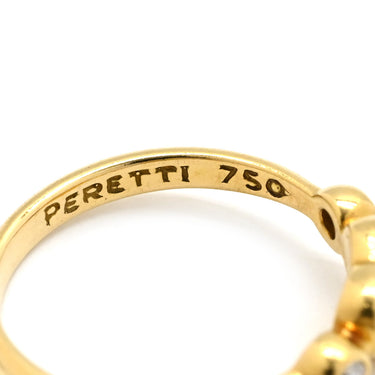 ティファニー Tiffany & Co クローズドハート イエローゴールド K18YG ダイヤモンド リング 指輪 T＆Co. 18K 750 YG エルサ ペレッティ 2石 2粒 ダイヤモンド 8.5号