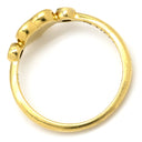 ティファニー Tiffany & Co フルハート イエローゴールド K18YG リング 指輪 T＆Co. エルサ ペレッティ ダイヤ 2P 2粒 Au750 18K 18金 11号