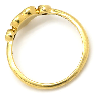 ティファニー Tiffany & Co フルハート イエローゴールド K18YG リング 指輪 T＆Co. エルサ ペレッティ ダイヤ 2P 2粒 Au750 18K 18金 11号