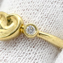 ティファニー Tiffany & Co フルハート イエローゴールド K18YG リング 指輪 T＆Co. エルサ ペレッティ ダイヤ 2P 2粒 Au750 18K 18金 11号