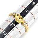 ティファニー Tiffany & Co フルハート イエローゴールド K18YG リング 指輪 T＆Co. エルサ ペレッティ ダイヤ 2P 2粒 Au750 18K 18金 11号