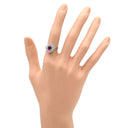 ノンブランド NON BRAND ルビー 1.08 ダイヤ 0.65ct レッド×プラチナシルバー Pt900 ルビー ダイヤモンド リング 指輪 赤 1石 1粒 プラチナ パヴェ オーバルミックスカット 10.5号