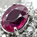 ノンブランド NON BRAND ルビー 1.08 ダイヤ 0.65ct レッド×プラチナシルバー Pt900 ルビー ダイヤモンド リング 指輪 赤 1石 1粒 プラチナ パヴェ オーバルミックスカット 10.5号