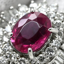 ノンブランド NON BRAND ルビー 1.08 ダイヤ 0.65ct レッド×プラチナシルバー Pt900 ルビー ダイヤモンド リング 指輪 赤 1石 1粒 プラチナ パヴェ オーバルミックスカット 10.5号