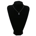 ノンブランド NON BRAND ブルーサファイア ダイヤ ブルー×プラチナシルバー Pt900 サファイア ダイヤモンド Pt850(チェーン) ネックレス Pt900 プラチナム 青 フラワーモチーフ 1.85ct PT ダイヤモンド