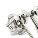 ノンブランド NON BRAND 一粒ダイヤモンド プラチナシルバー Pt900 ダイヤモンド イヤリング ラウンドブリリアントカット 6本爪 1.5カラット プラチナム