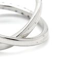ミキモト MIKIMOTO クロスオーバーリング ホワイトゴールド×ブルー K18WG リング 指輪 MIKIMOTO Au750 18K ブルーサファイア X字型 16号