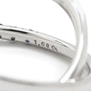 ミキモト MIKIMOTO クロスオーバーリング ホワイトゴールド×ブルー K18WG リング 指輪 MIKIMOTO Au750 18K ブルーサファイア X字型 16号