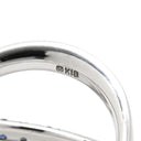 ミキモト MIKIMOTO クロスオーバーリング ホワイトゴールド×ブルー K18WG リング 指輪 MIKIMOTO Au750 18K ブルーサファイア X字型 16号