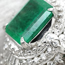 ノンブランド NON BRAND エメラルド ダイヤモンド リング プラチナシルバー Pt900 エメラルド ダイヤモンド リング 指輪 グリーン 緑 スクエア 1.80ct プラチナム 12号