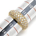 ノンブランド NON BRAND ドーム型ダイヤリング イエローゴールド K18YG ダイヤモンド リング 指輪 K18 Au750 YG 1.54ct パヴェ ダイヤモンド ドームリング 12号