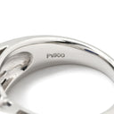 ノンブランド NON BRAND ブルースターサファイア ダイヤ ブルー×プラチナシルバー Pt900 サファイア ダイヤモンド リング 指輪 6.08ct オーバルカボションカット Pt900 プラチナム 青 天然石 サイドストーン 11.5号