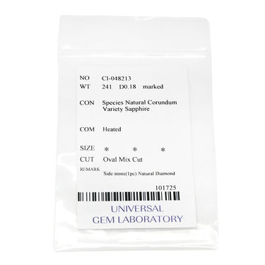 ノンブランド NON BRAND サファイア ダイヤ ブルー×プラチナシルバー Pt900 サファイア ダイヤモンド リング 指輪 2.41ct オーバルカット Pt900 プラチナム ブルー 青 メレ パヴェダイヤ 9号