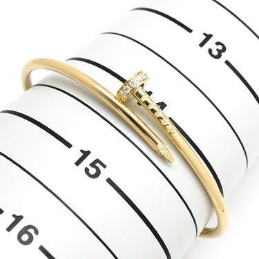 カルティエ Cartier ジュストアンクル SM ダイヤモンド B6066115 イエローゴールド K18YG ダイヤモンド #15 ブレスレット 750 18K YG