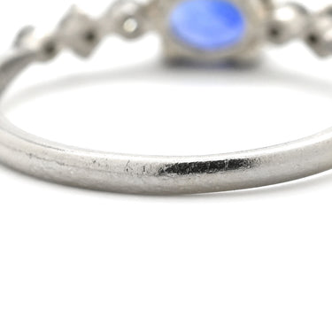 ノンブランド NON BRAND ブルーサファイア 1.047ct ダイヤ 0.21ct ブルー×プラチナシルバー Pt900 サファイア ダイヤモンド リング 指輪 青 Pt900 プラチナ オーバルミックスカット 11号