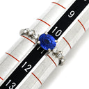 ノンブランド NON BRAND ブルーサファイア 1.047ct ダイヤ 0.21ct ブルー×プラチナシルバー Pt900 サファイア ダイヤモンド リング 指輪 青 Pt900 プラチナ オーバルミックスカット 11号