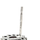 ノンブランド NON BRAND ルビー ダイヤ プラチナシルバー×レッド Pt900 ルビー ダイヤモンド ピアス 赤 Pt900 オーバル フラワーモチーフ 花 0.30ct 両耳