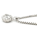 ノンブランド NON BRAND ダイヤ 0.42ct ペンダント プラチナシルバー Pt900 ダイヤモンド Pt850(チェーン) ネックレス プラチナム Pt900 1P 1石 1粒 フラワーモチーフ 花 ベネチアンチェーン