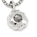 ノンブランド NON BRAND ダイヤ 0.42ct ペンダント プラチナシルバー Pt900 ダイヤモンド Pt850(チェーン) ネックレス プラチナム Pt900 1P 1石 1粒 フラワーモチーフ 花 ベネチアンチェーン