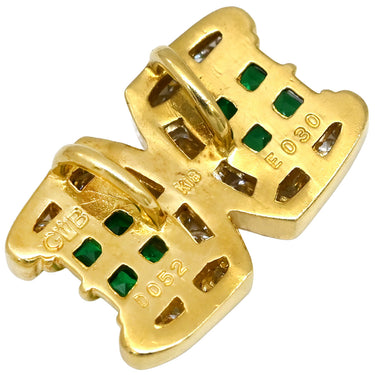 ゲインズボロウ GAINSBOROUGH エメラルド 0.30ct ダイヤモンド イエローゴールド K18YG エメラルド ダイヤモンド ペンダントトップ ネックレストップ 緑 グリーン 750 18K 18金 YG