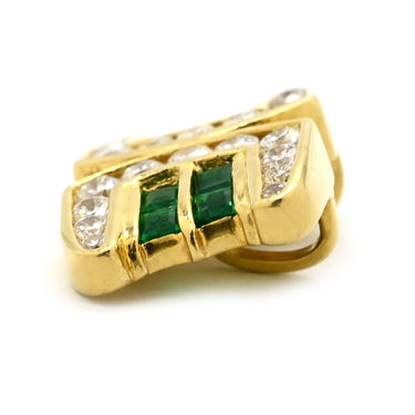 ゲインズボロウ GAINSBOROUGH エメラルド 0.30ct ダイヤモンド イエローゴールド K18YG エメラルド ダイヤモンド ペンダントトップ ネックレストップ 緑 グリーン 750 18K 18金 YG