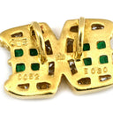 ゲインズボロウ GAINSBOROUGH エメラルド 0.30ct ダイヤモンド イエローゴールド K18YG エメラルド ダイヤモンド ペンダントトップ ネックレストップ 緑 グリーン 750 18K 18金 YG