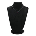 ノンブランド NON BRAND ルビー 1.32ct ダイヤモンド ペンダント プラチナシルバー Pt900 ルビー ダイヤモンド Pt850(チェーン) ネックレス 赤 1石 1粒 オーバルカット メレダイヤ プラチナ