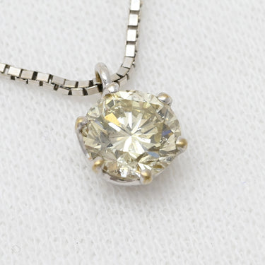 ノンブランド NON BRAND ダイヤモンド 1.16ct ペンダント ホワイトゴールド K18WG ダイヤモンド ネックレス 750 18K WG ブリリアントカット 1P 1石 1粒