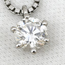 ノンブランド NON BRAND ダイヤモンド 1.00ct ペンダント プラチナシルバー Pt850 ダイヤモンド ネックレス 1P 1石 1粒 ブリリアントカット プラチナ