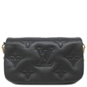 ルイヴィトン LOUIS VUITTON ウォレット オン ストラップ M81398 モノグラム バブルグラム レザー 2WAYバッグ ゴールド金具 黒 ハンドバッグ ショルダー