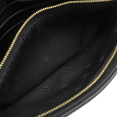ルイヴィトン LOUIS VUITTON ウォレット オン ストラップ M81398 モノグラム バブルグラム レザー 2WAYバッグ ゴールド金具 黒 ハンドバッグ ショルダー