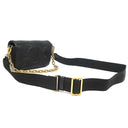 ルイヴィトン LOUIS VUITTON ウォレット オン ストラップ M81398 モノグラム バブルグラム レザー 2WAYバッグ ゴールド金具 黒 ハンドバッグ ショルダー