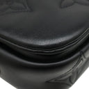 ルイヴィトン LOUIS VUITTON ウォレット オン ストラップ M81398 モノグラム バブルグラム レザー 2WAYバッグ ゴールド金具 黒 ハンドバッグ ショルダー