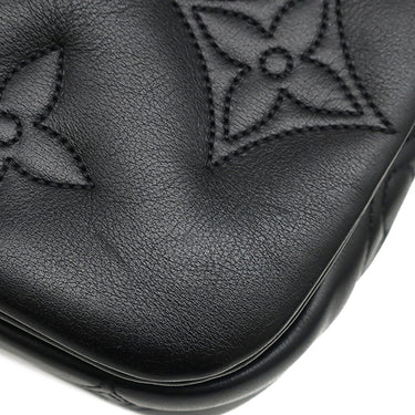 ルイヴィトン LOUIS VUITTON ウォレット オン ストラップ M81398 モノグラム バブルグラム レザー 2WAYバッグ ゴールド金具 黒 ハンドバッグ ショルダー