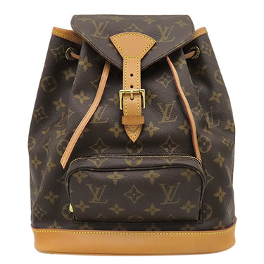 ルイヴィトン LOUIS VUITTON モンスリ MM M51136 モノグラム モノグラムキャンバス リュック・デイパック ゴールド金具 茶 バッグパック