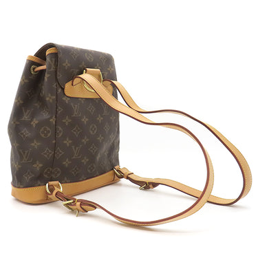 ルイヴィトン LOUIS VUITTON モンスリ MM M51136 モノグラム モノグラムキャンバス リュック・デイパック ゴールド金具 茶 バッグパック