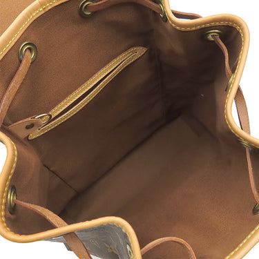 ルイヴィトン LOUIS VUITTON モンスリ MM M51136 モノグラム モノグラムキャンバス リュック・デイパック ゴールド金具 茶 バッグパック